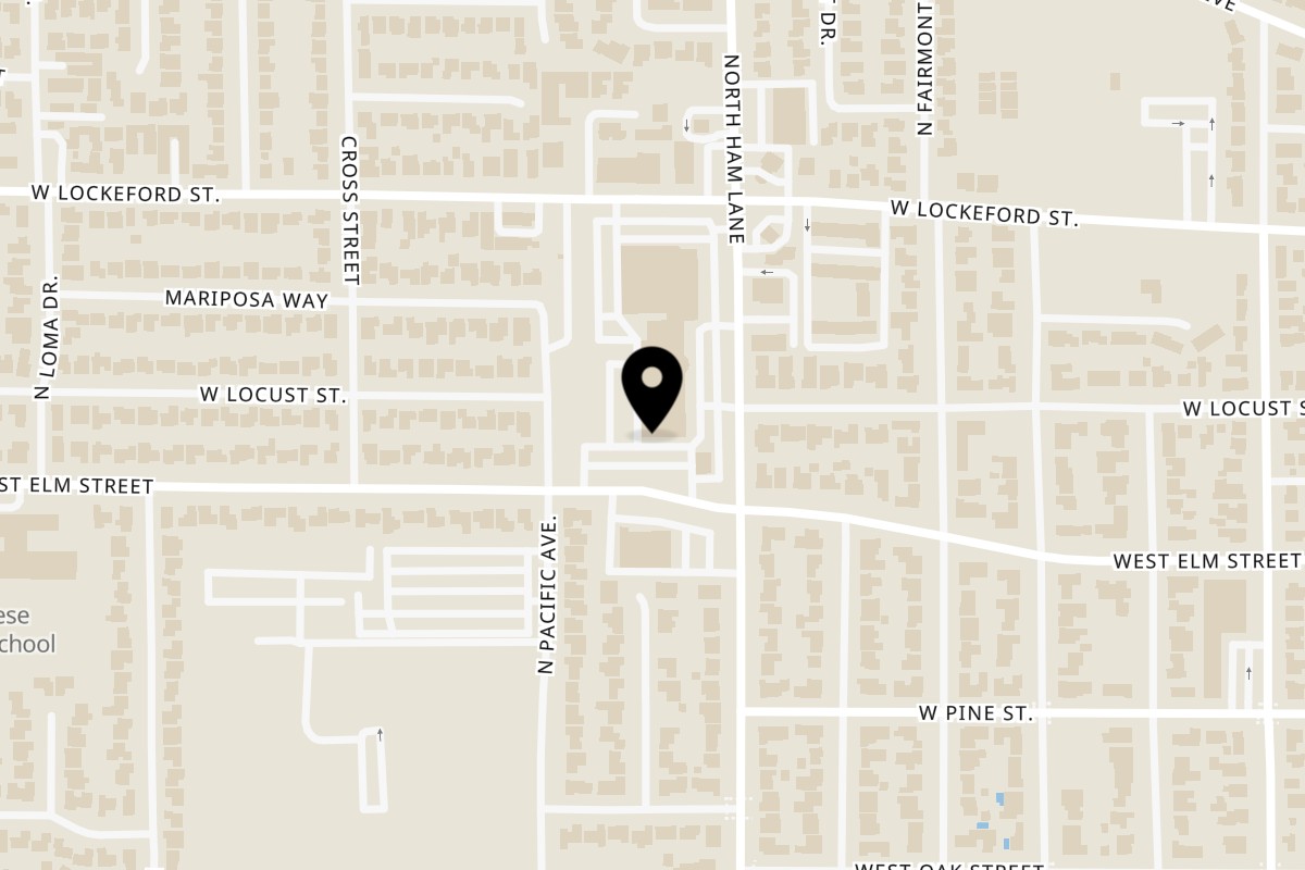 Map showing the location of Dragon Lite Deli on 1321 Lakewood Dr in Lodi